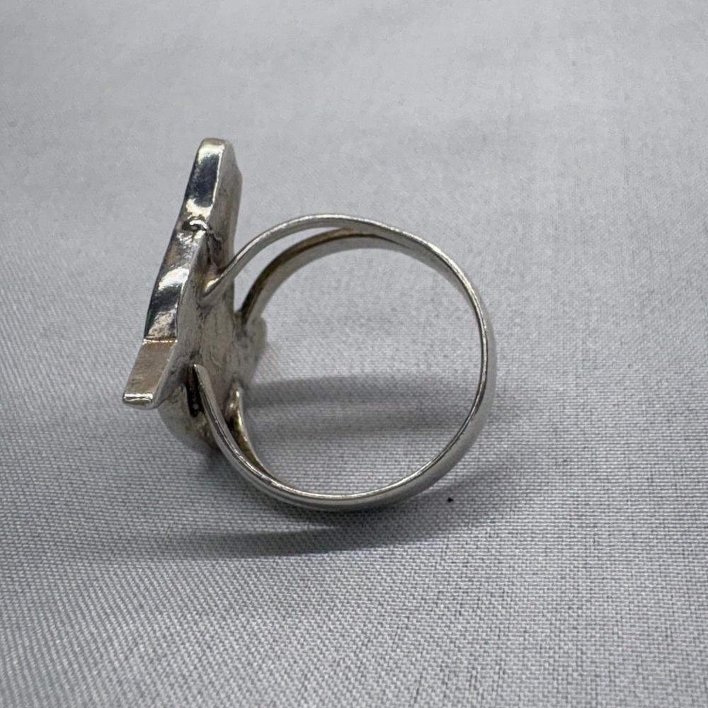 Unbranded Horse Inlay Ring Womens Size 7.5 Silver Good Southwestern Turquoise - Picture 8 of 10